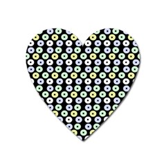 Eye Dots Black Pastel Heart Magnet