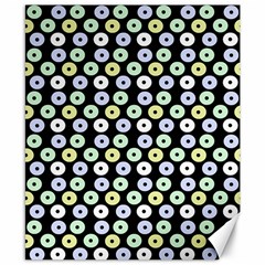 Eye Dots Black Pastel Canvas 8  X 10  by snowwhitegirl