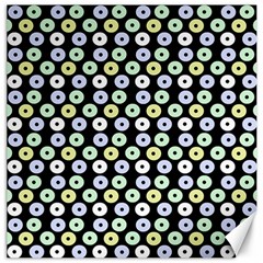 Eye Dots Black Pastel Canvas 12  X 12   by snowwhitegirl