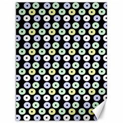 Eye Dots Black Pastel Canvas 12  X 16   by snowwhitegirl