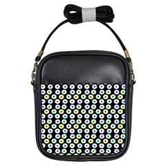 Eye Dots Black Pastel Girls Sling Bag by snowwhitegirl