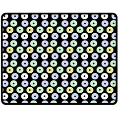 Eye Dots Black Pastel Fleece Blanket (medium)  by snowwhitegirl