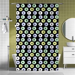 Eye Dots Black Pastel Shower Curtain 48  X 72  (small)  by snowwhitegirl