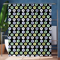 Eye Dots Black Pastel Shower Curtain 60  X 72  (medium)  by snowwhitegirl