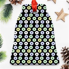 Eye Dots Black Pastel Bell Ornament (two Sides) by snowwhitegirl