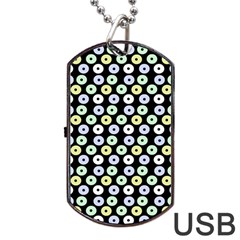 Eye Dots Black Pastel Dog Tag Usb Flash (two Sides) by snowwhitegirl