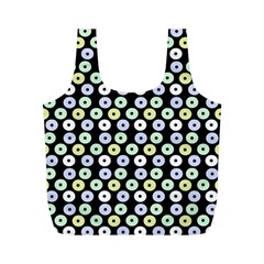 Eye Dots Black Pastel Full Print Recycle Bag (m) by snowwhitegirl