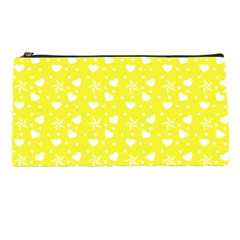 Hearts And Star Dot Yellow Pencil Cases by snowwhitegirl