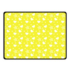 Hearts And Star Dot Yellow Fleece Blanket (small) by snowwhitegirl