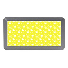 Hearts And Star Dot Yellow Memory Card Reader (mini) by snowwhitegirl