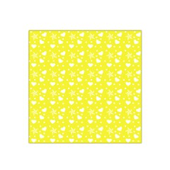 Hearts And Star Dot Yellow Satin Bandana Scarf by snowwhitegirl