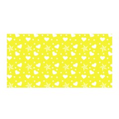 Hearts And Star Dot Yellow Satin Wrap by snowwhitegirl