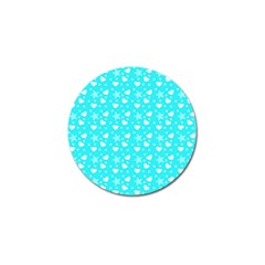 Hearts And Star Dot Blue Golf Ball Marker by snowwhitegirl