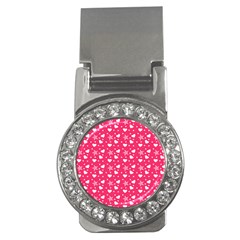 Hearts And Star Dot Pink Money Clips (cz)  by snowwhitegirl