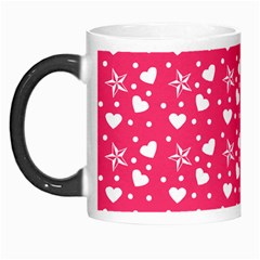 Hearts And Star Dot Pink Morph Mugs by snowwhitegirl