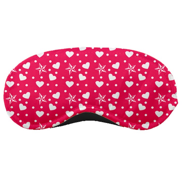 Hearts And Star Dot Pink Sleeping Masks