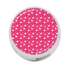 Hearts And Star Dot Pink 4-port Usb Hub (two Sides) by snowwhitegirl