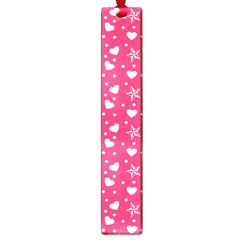 Hearts And Star Dot Pink Large Book Marks by snowwhitegirl