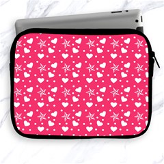 Hearts And Star Dot Pink Apple Ipad 2/3/4 Zipper Cases by snowwhitegirl