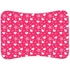 Hearts And Star Dot Pink Velour Seat Head Rest Cushion