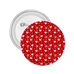 Hearts And Star Dot Red 2 25  Buttons by snowwhitegirl