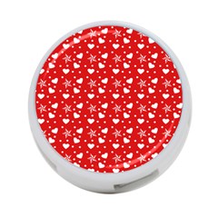 Hearts And Star Dot Red 4-port Usb Hub (one Side) by snowwhitegirl