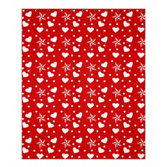 Hearts And Star Dot Red Shower Curtain 60  X 72  (medium)  by snowwhitegirl