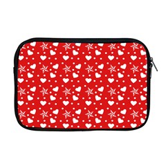 Hearts And Star Dot Red Apple Macbook Pro 17  Zipper Case by snowwhitegirl