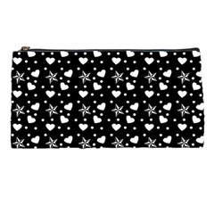 Hearts And Star Dot Black Pencil Cases by snowwhitegirl