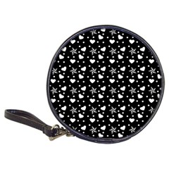 Hearts And Star Dot Black Classic 20-cd Wallets by snowwhitegirl