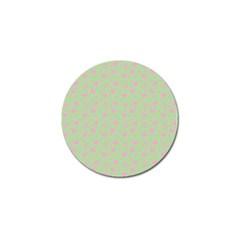 Hearts And Star Dot Green Golf Ball Marker by snowwhitegirl