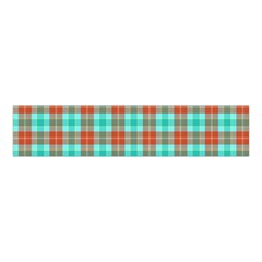 Aqua Orange Plaid Velvet Scrunchie by snowwhitegirl