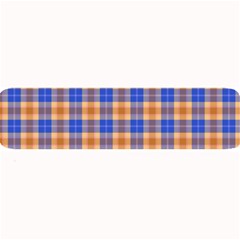 Orange Blue Plaid Large Bar Mats by snowwhitegirl