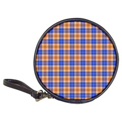 Orange Blue Plaid Classic 20-cd Wallets by snowwhitegirl