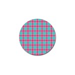 Blue Pink Plaid Golf Ball Marker (10 pack) Front