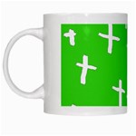 Green White Cross White Mugs Left