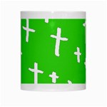 Green White Cross White Mugs Center