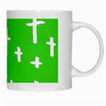 Green White Cross White Mugs Right