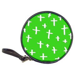 Green White Cross Classic 20-cd Wallets by snowwhitegirl