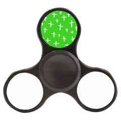 Green White Cross Finger Spinner