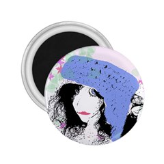 Girl With Hat 2 25  Magnets by snowwhitegirl