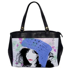 Girl With Hat Oversize Office Handbag by snowwhitegirl