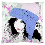 Girl With Hat Large Cushion Case (Two Sides) Front