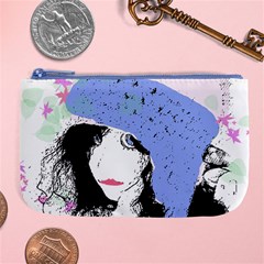 Girl With Hat Large Coin Purse by snowwhitegirl