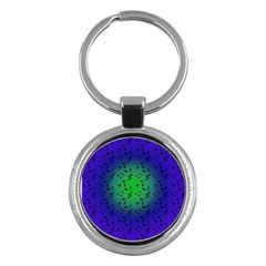 Blue Music Green Moon Key Chains (Round) 