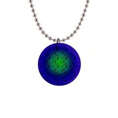 Blue Music Green Moon Button Necklaces