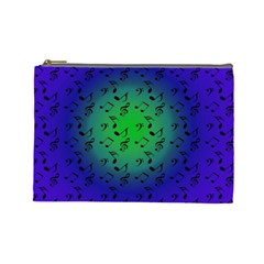 Blue Music Green Moon Cosmetic Bag (Large)