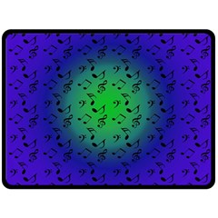 Blue Music Green Moon Fleece Blanket (large) 