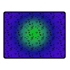 Blue Music Green Moon Double Sided Fleece Blanket (Small) 