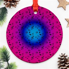 Pink Music Blue  Moon Ornament (round) by snowwhitegirl